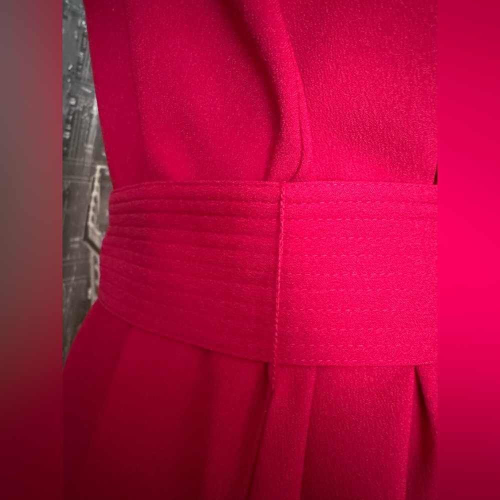 NWOT Maje Rivoise Fushia Belted Long Sleeve Dress - Picture 8 of 9